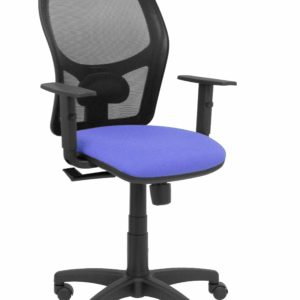 SILLA ALOCEN MALLA NEGRA ASIENTO BALI AZUL BRAZOS