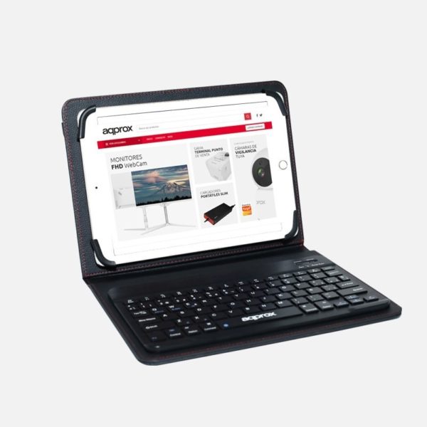 FUNDA APPROX TABLET 9,7" 10,1" TECLADO BT NEGRA