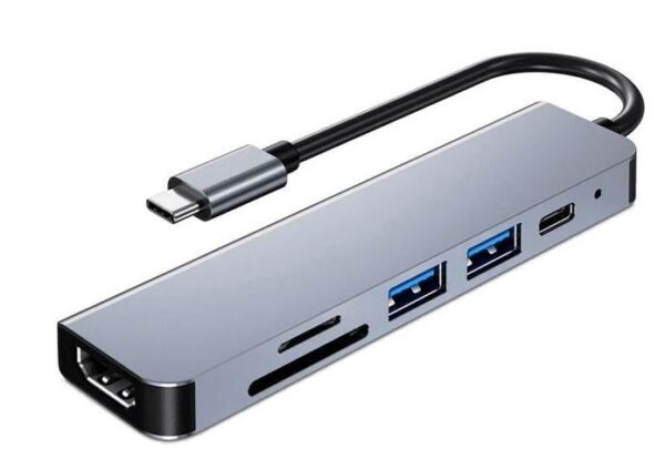 HUB USB 3.0 TYPE-C 3P USB-A + CR + HDMI 4K 3GO