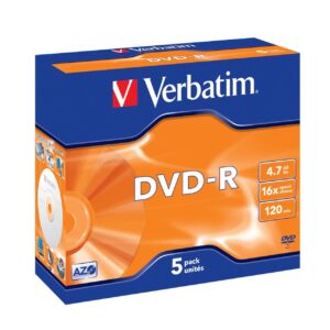 DVD-R VERBATIM 4.7GB 16X MATT SILVER (PACK 5 UD)