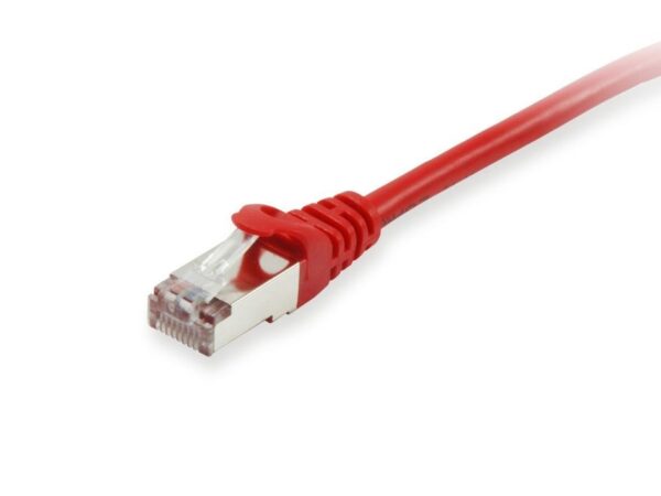 CABLE EQUIP RJ45 LATIGUILLO S-FTP CAT.6A 0.25M ROJ